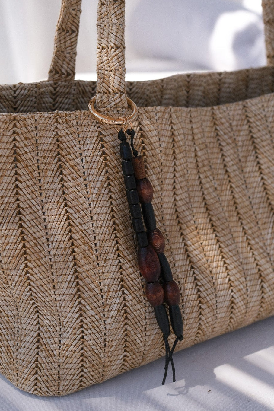 Wooden Bead Keychain / Bag Charm